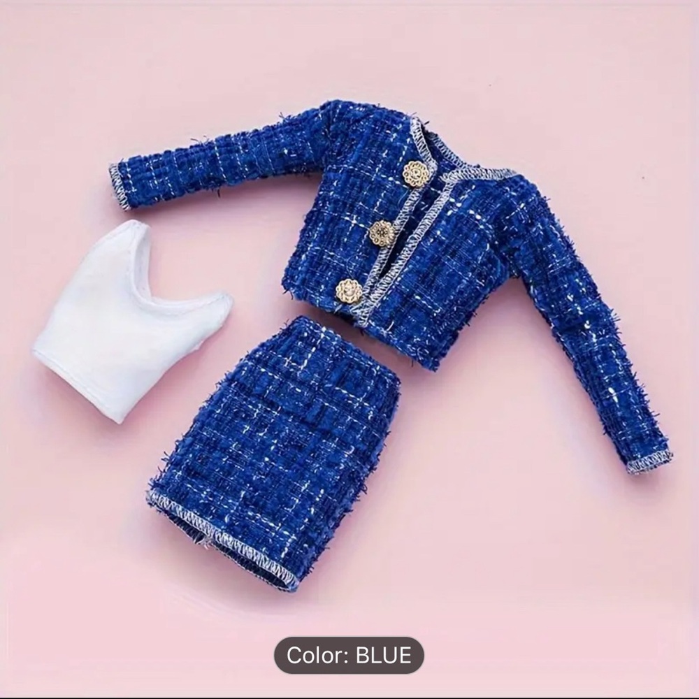 Barbie tweed power suit